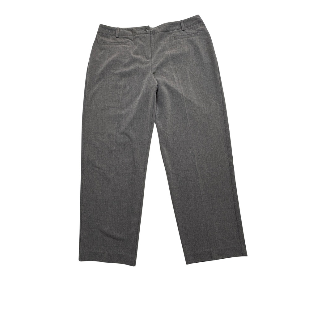 Briggs New York Dress Pants Womens 18‎ Gray Straight Leg Business Casual 25504